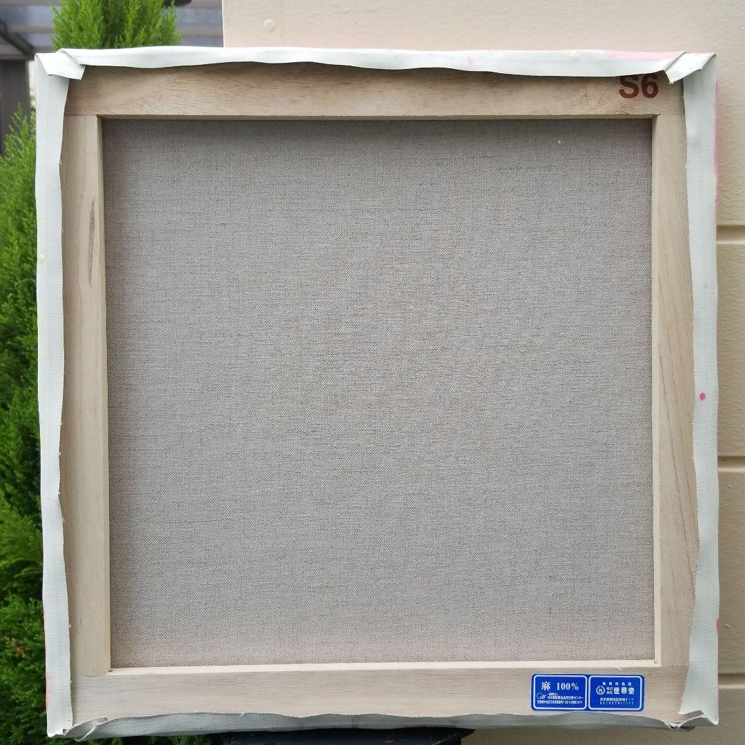 油絵　ちえ　花冠のかわいいトイプードル