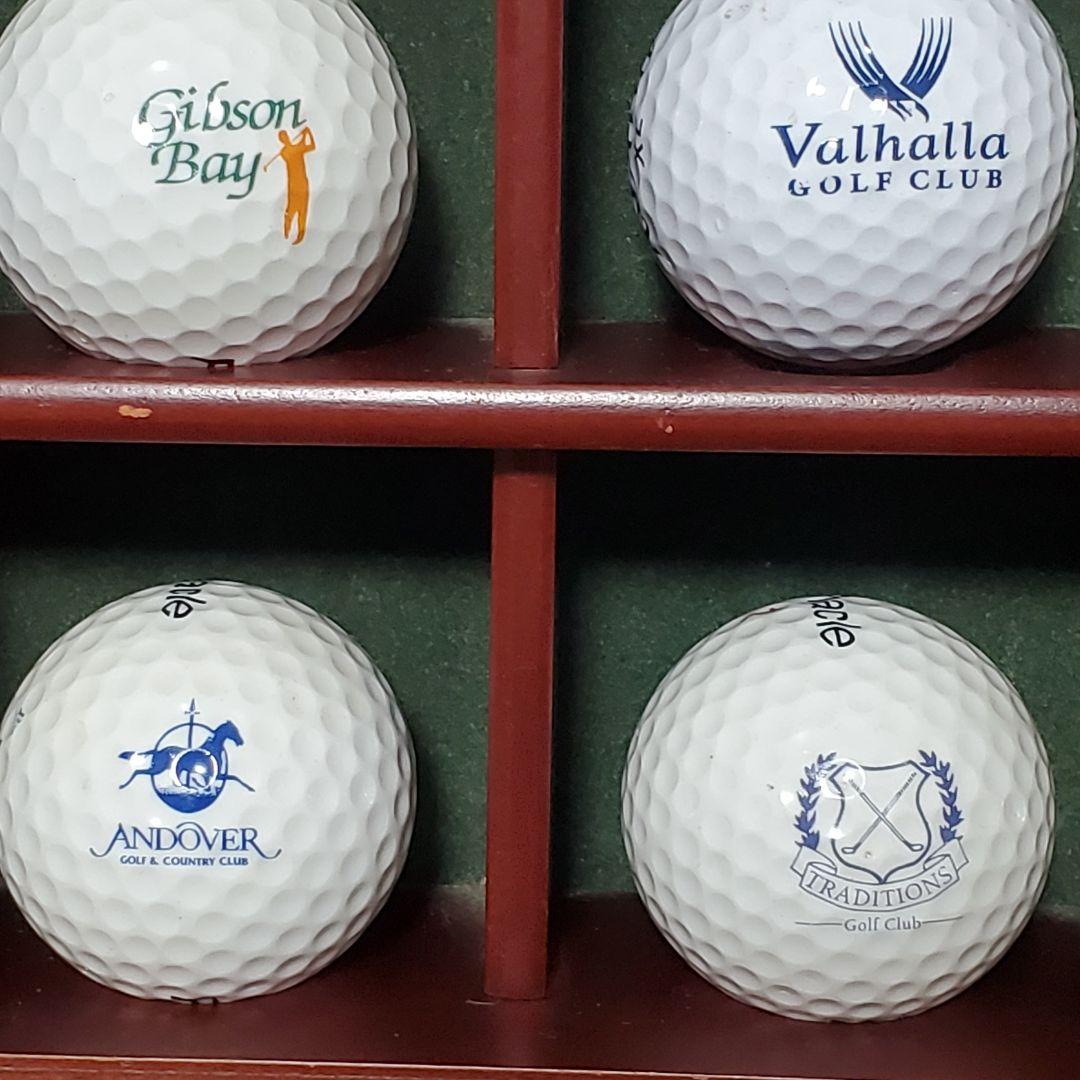 レトロ アンティーク ゴルフ ボール ディスプレイ ケース コレクション 25個