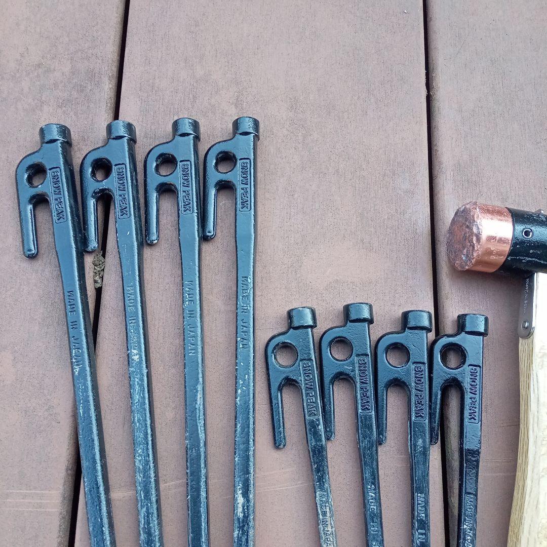 peak ペグハンマーソリッドステークセット　ケース付き