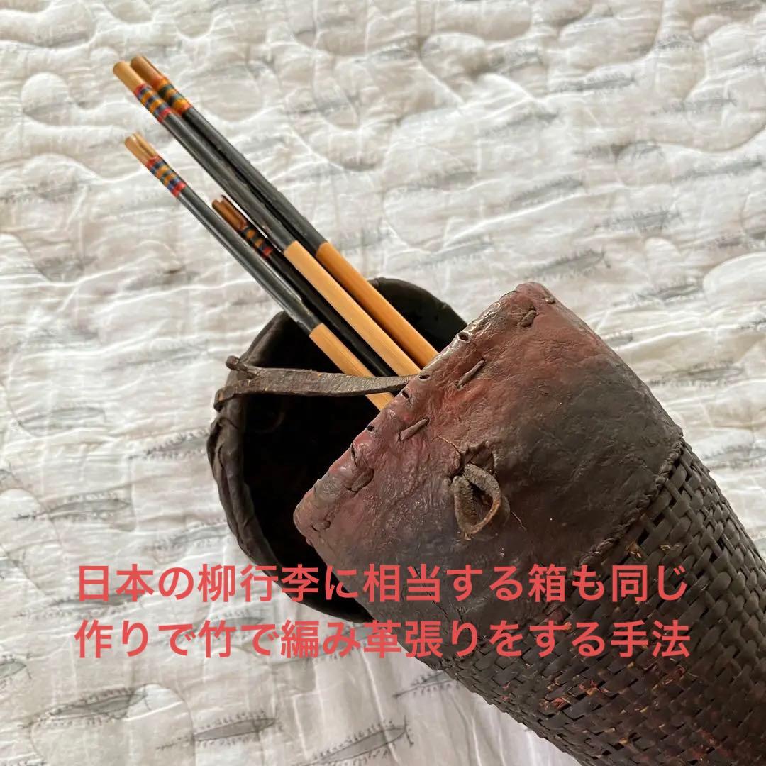 ブータン工芸の遺産的骨董矢筒　狩猟用/競技用