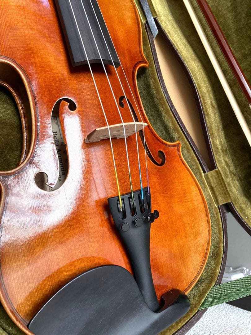 Bella Armonia バイオリン本体と弓、ハードケース付き 状態良好