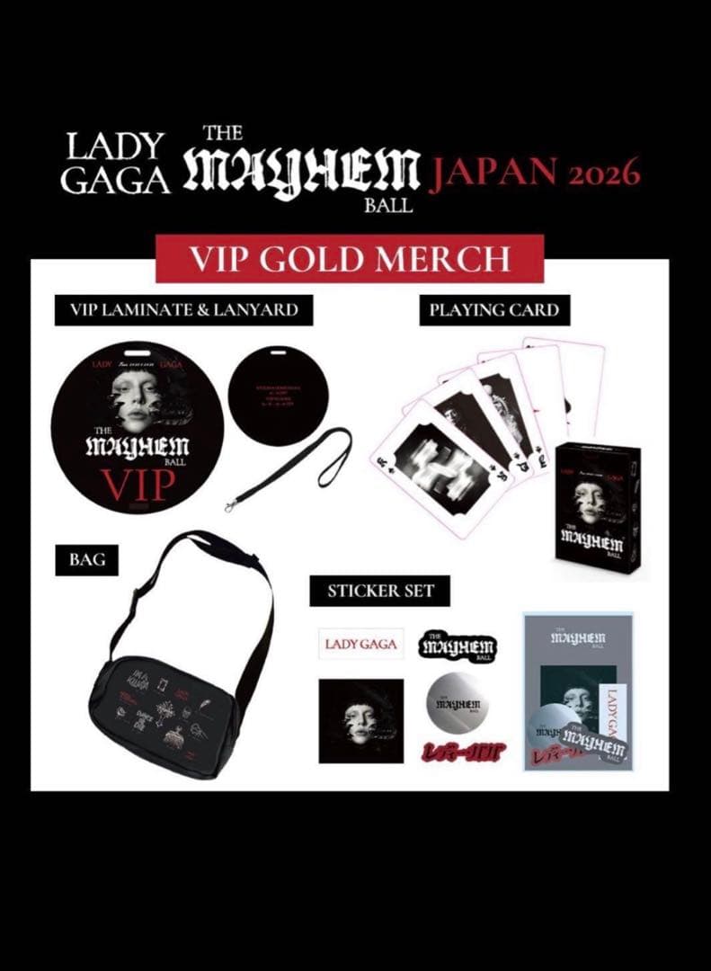 東京ドーム2026/1/29レディガガ　ライヴコンサートグッズ