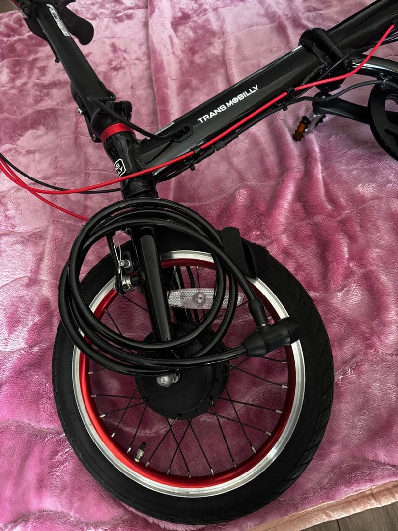 お得な付属品全て込み！超軽量Trans Mobilly 折りたたみ電動自転車