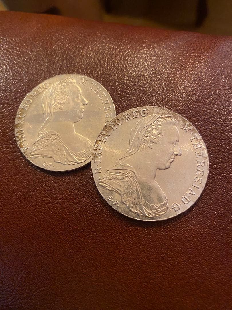 【オーストリア】マリア・テレジア　ターラー銀貨×2枚