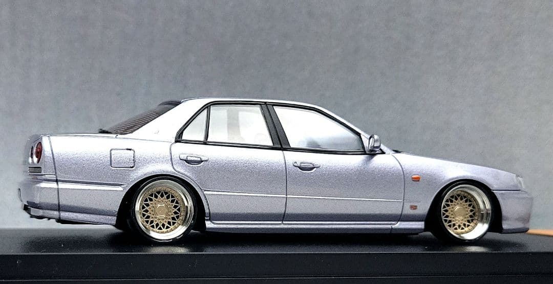 1/43　スカイライン改　25GT-X　R34　SSR-RS　アルミ製　深リム