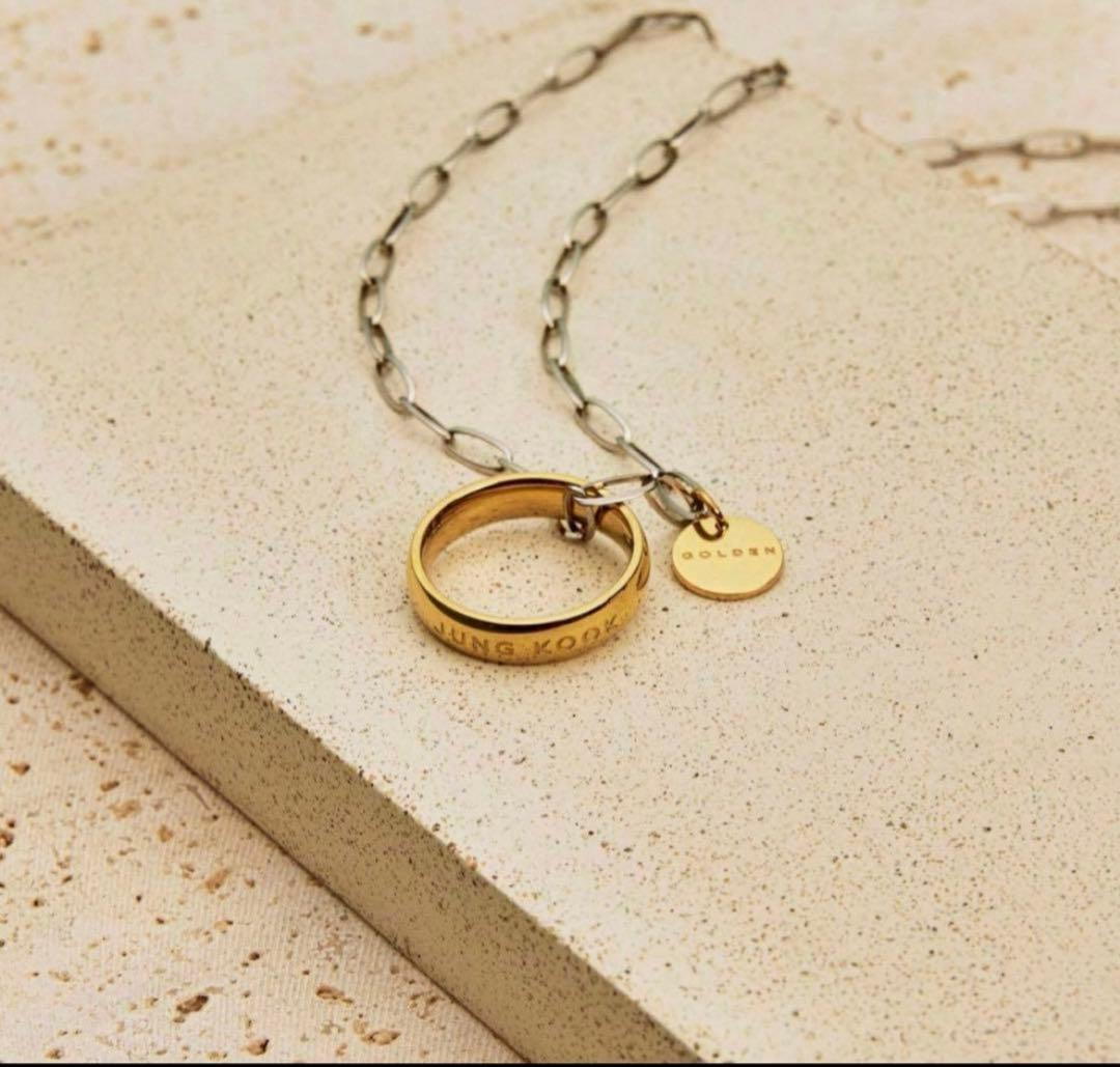 新品未使用　BTS ジョングク　ネックレス　GOLDEN (フォトカード付き)