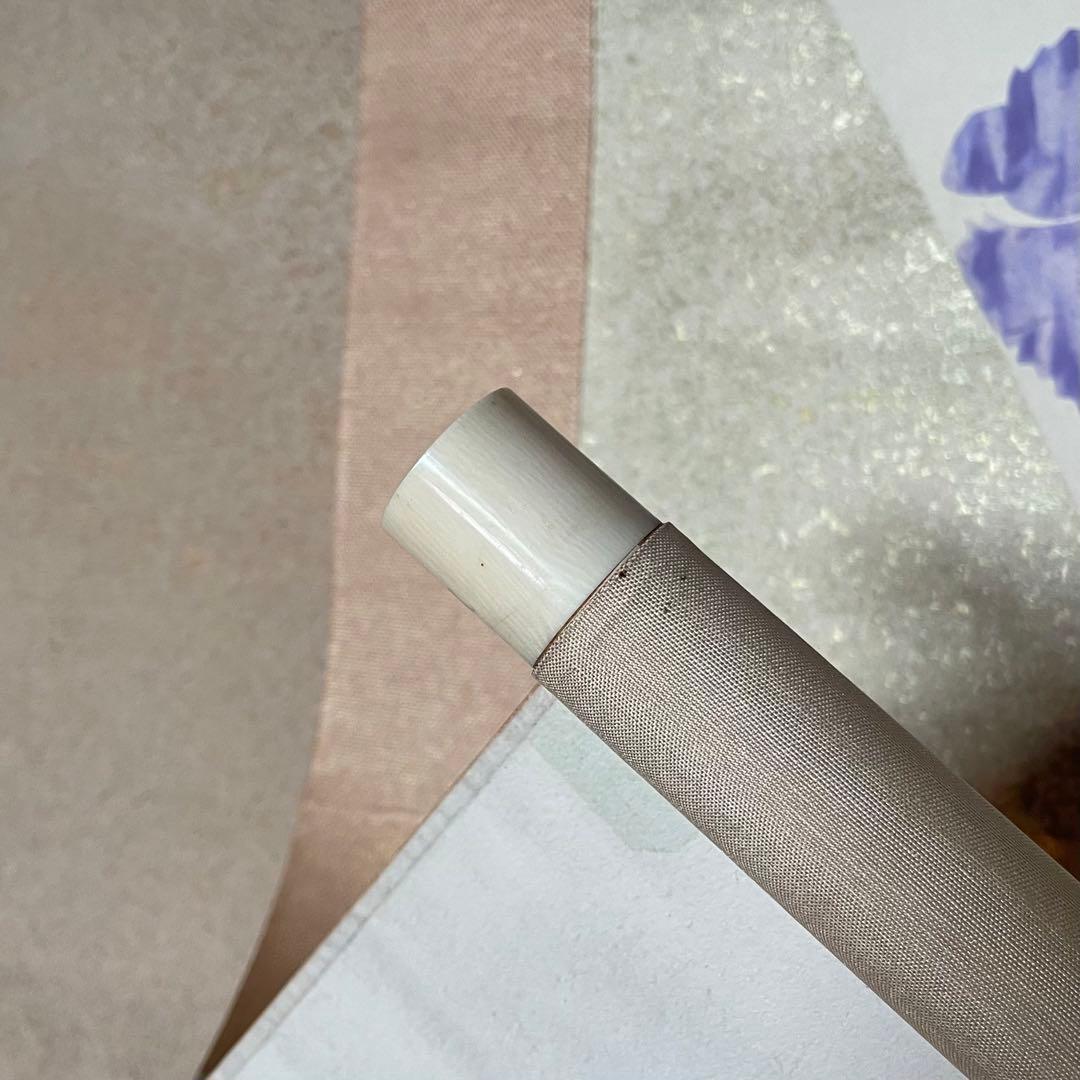 掛軸　罌粟　芥子　ケシ　ポピー　花　初夏　紫　6共箱付き　25.9.19