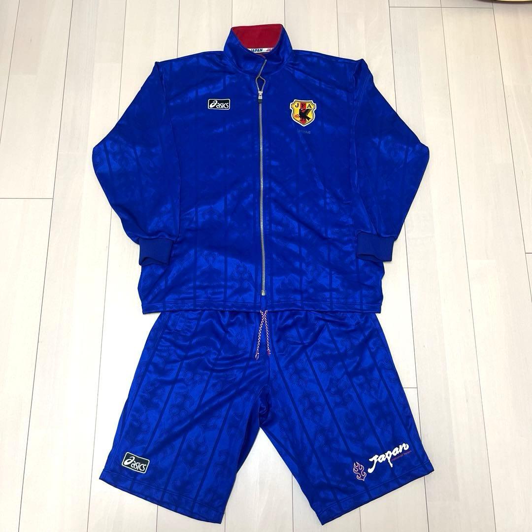 asics サッカー日本代表ジャージ 上下セット 1997-1998 サイズXL