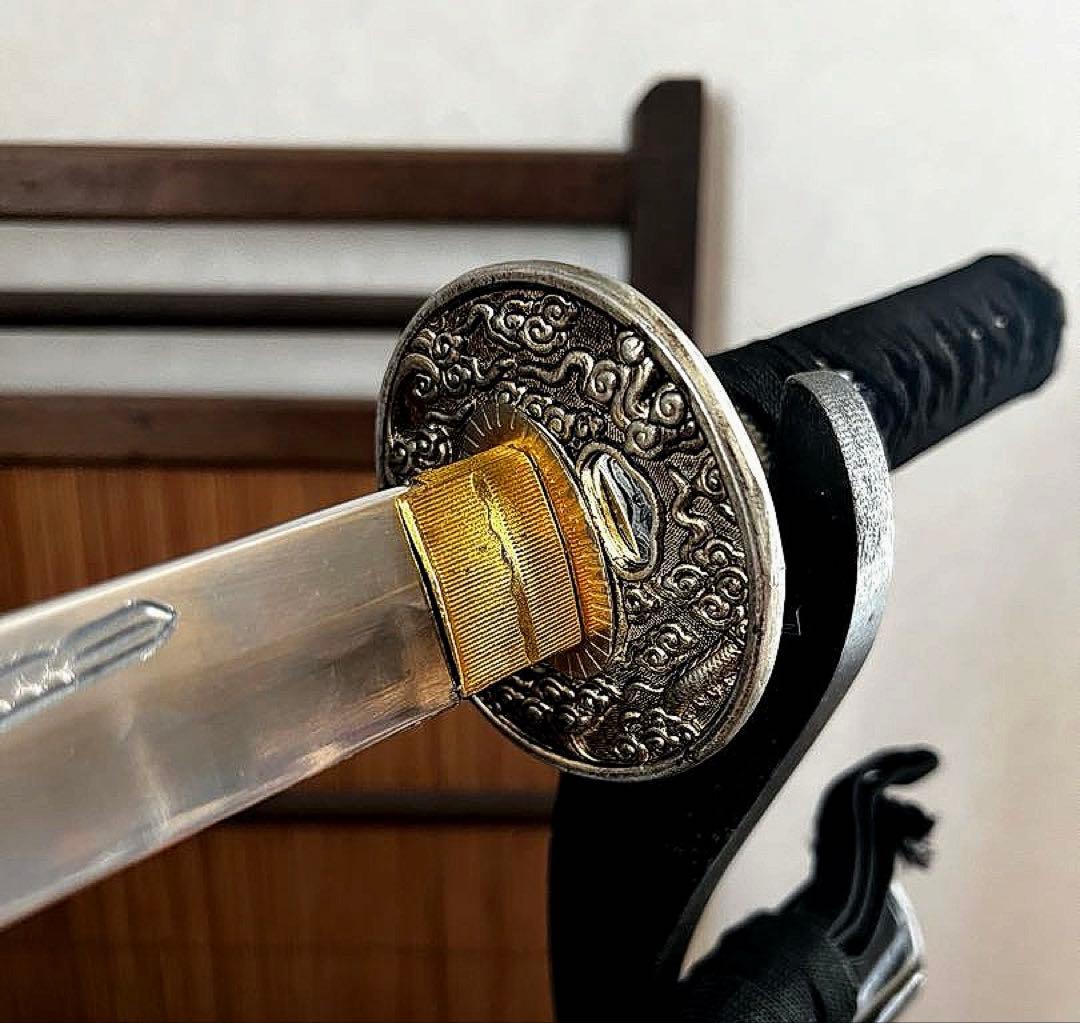 日本武具美術 模擬刀 模造刀 装飾鞘 蒔絵 龍刻 長さ69㎝