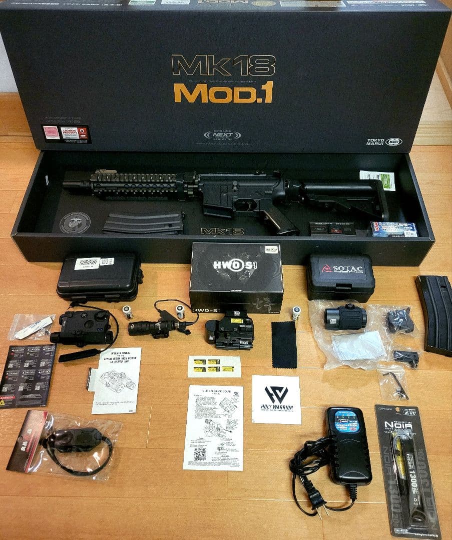 【依頼品】次世代電動ガン MK18 MOD.1 イナズマモーター搭載 光学機器