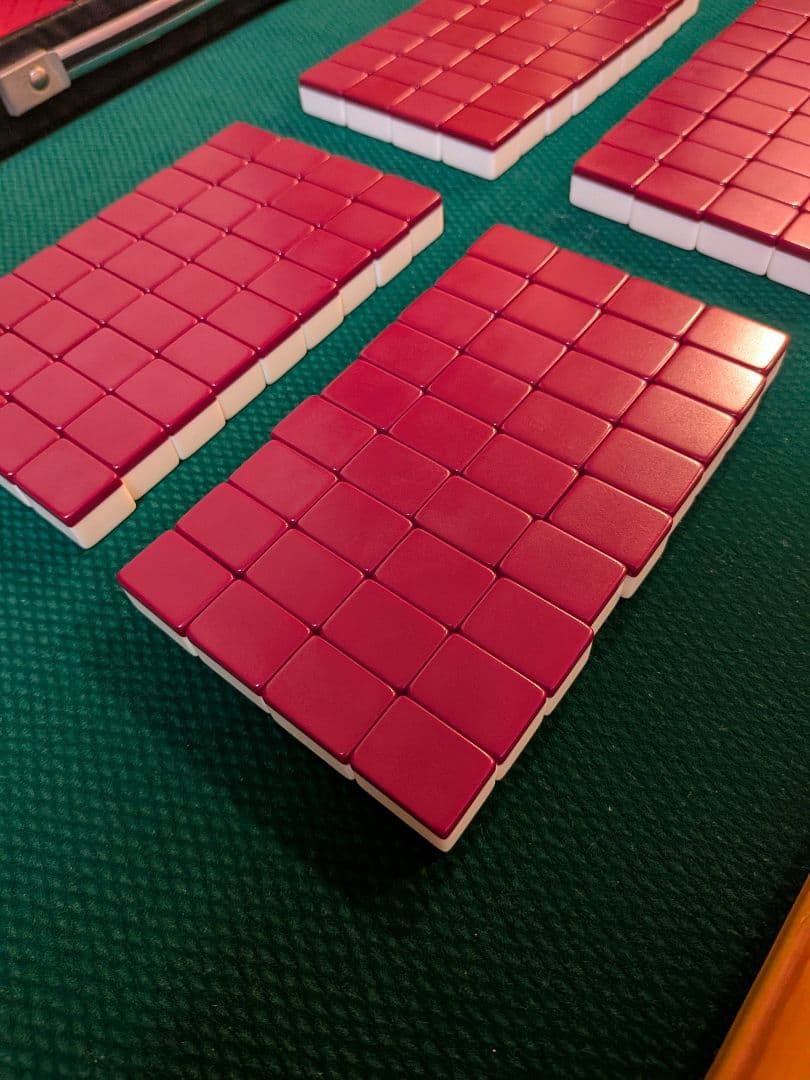 未使用　麻雀牌　あずき色　重量牌