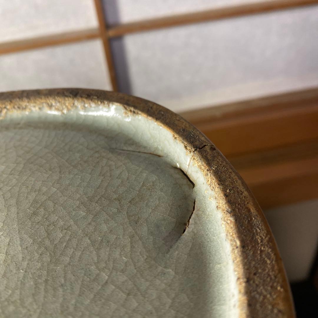 中国古玩　色絵鳳凰龍図花瓶【桐箱付】