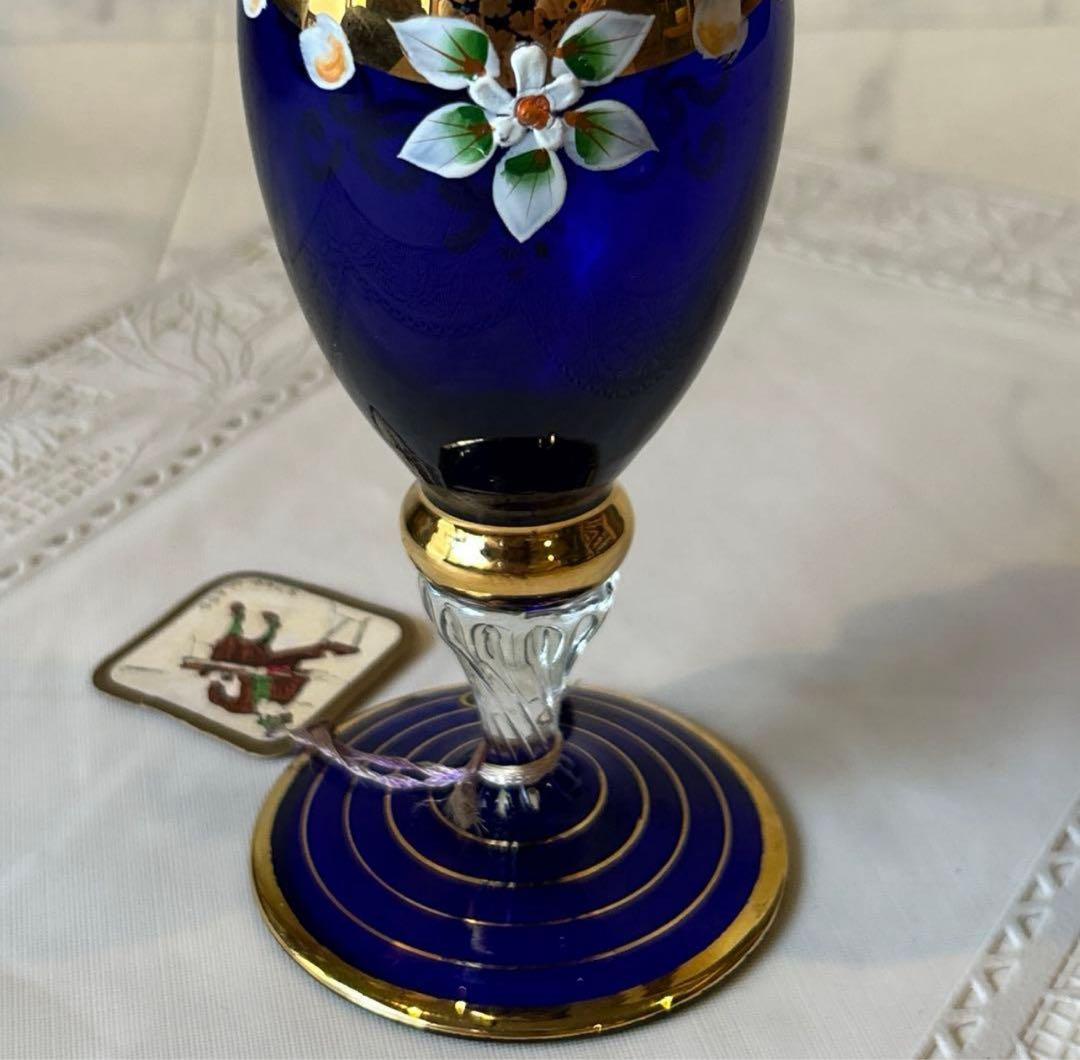 Italy製 ムラーノ ベネチアガラス 花瓶 フラワーベース