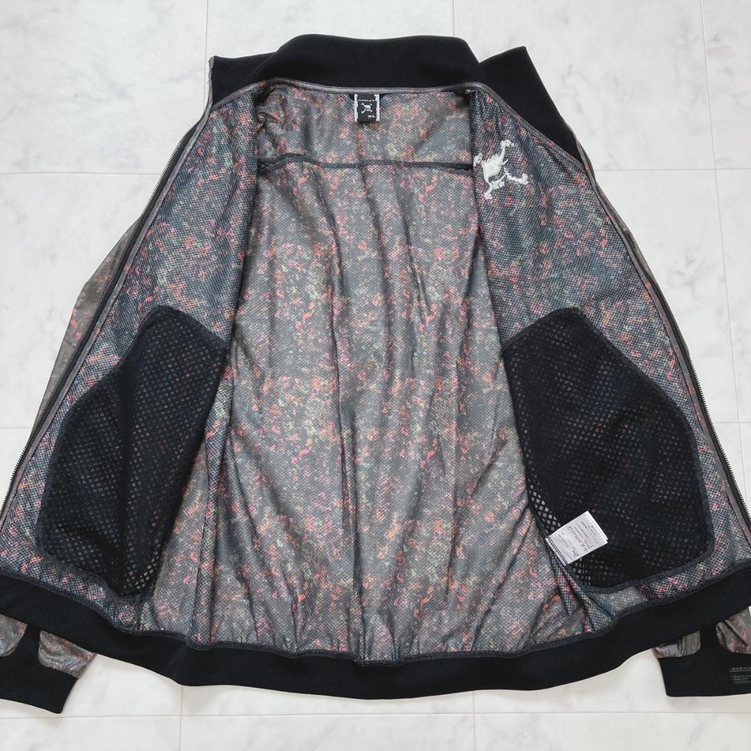 OAKLEY ジップナイロンジャケット　総柄ブルゾン　XL