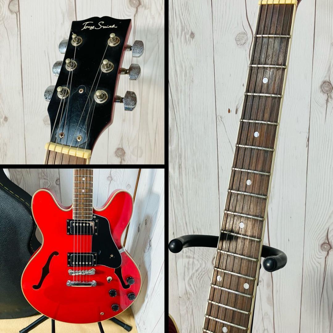 Tony Smith セミアコ ハードケース付き レッド ギター ES-335
