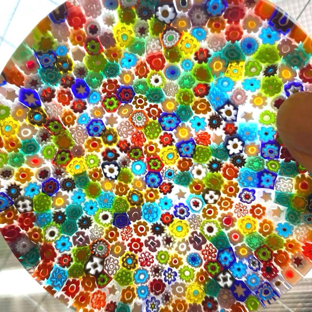 ミルフィオリ　ヴェネチアンガラス ムラーノガラス インテリアトレイ 小皿