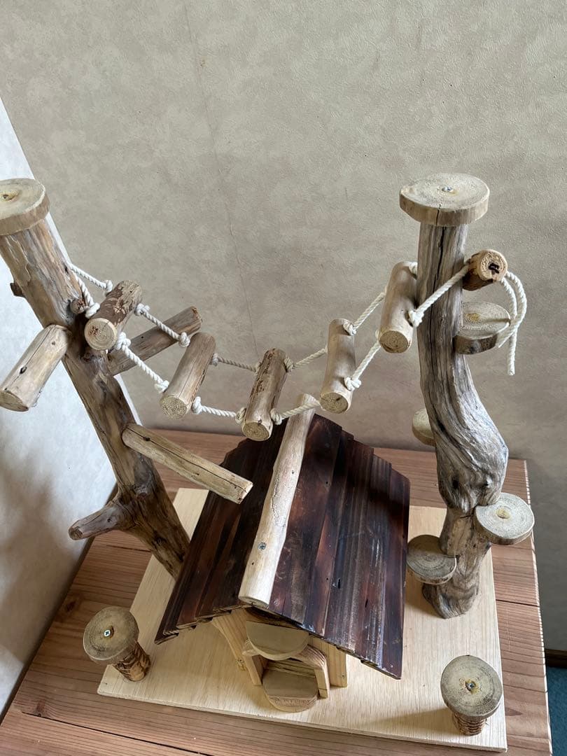 鳥インコ止まり木 流木バードアスレチック 中サイズバードジムバードトイパーチ