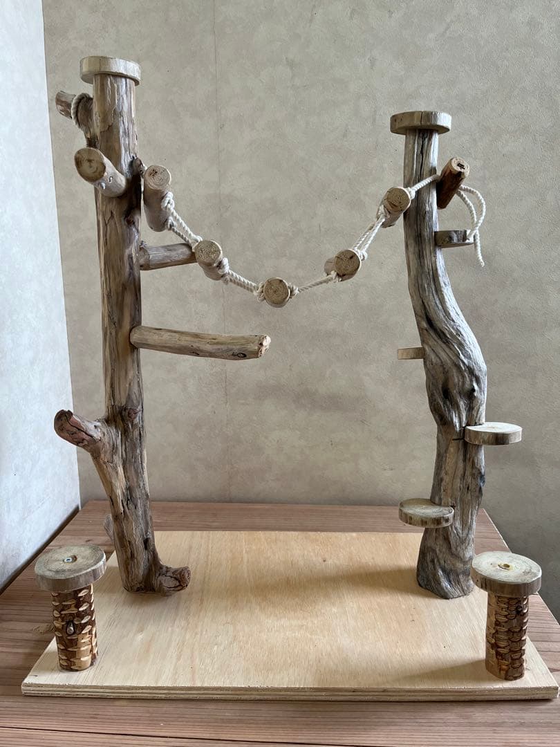 鳥インコ止まり木 流木バードアスレチック 中サイズバードジムバードトイパーチ