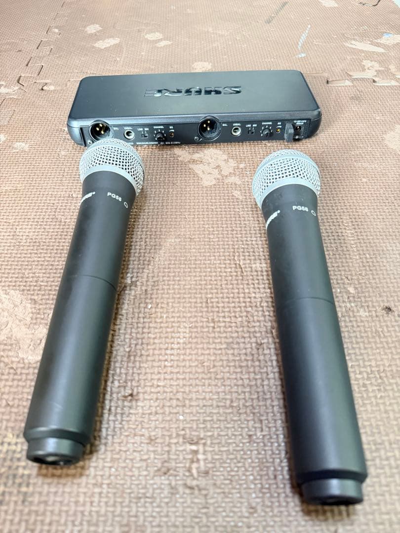 SHURE ダイナミックマイク 2本セット,動作確認済み。良い品。
