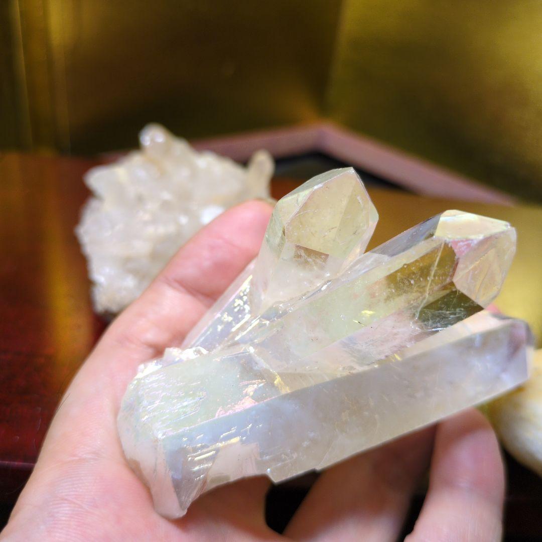 水晶クラスター2点とジオードの3点セット合計440kg 天然石 パワーストーン