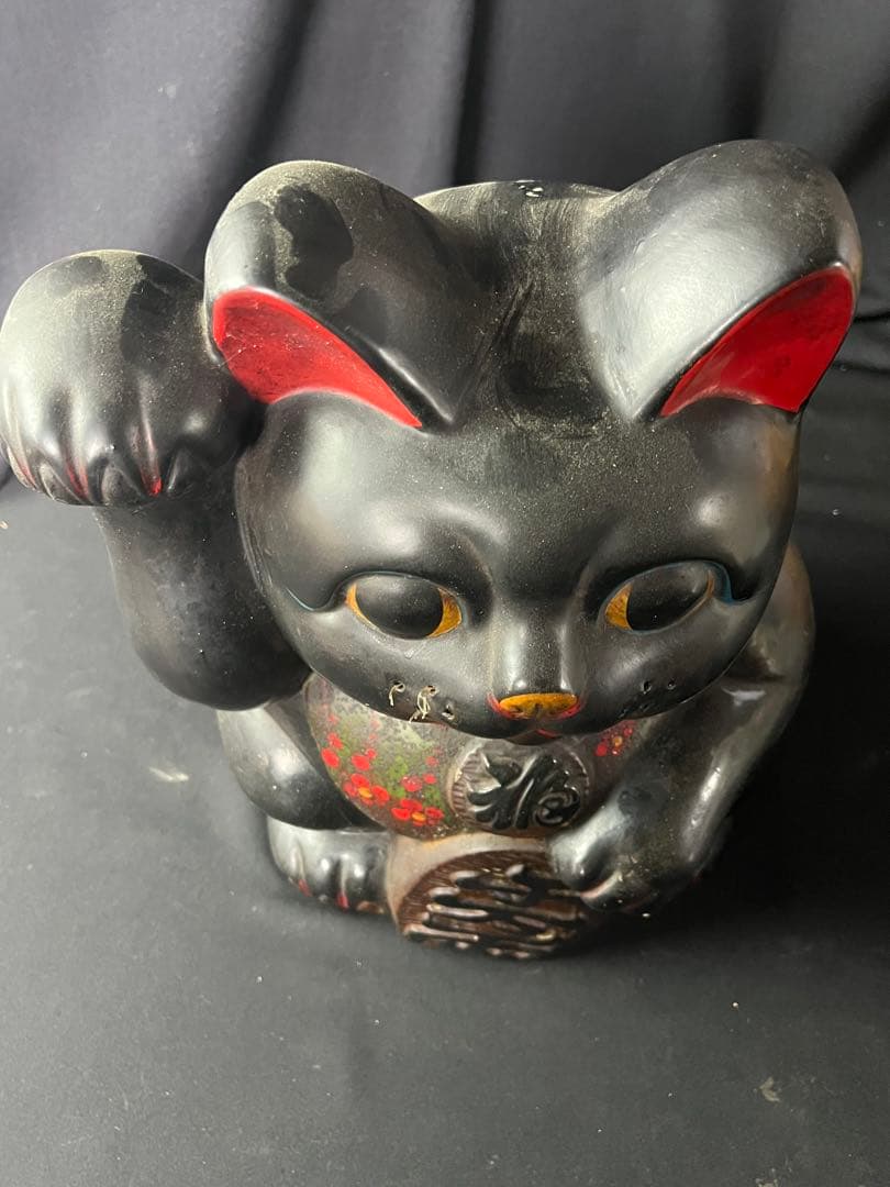 黒い招き猫 約30cm