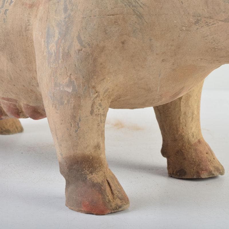 中国　加彩　豚俑　陶俑　置物　V　9049AE