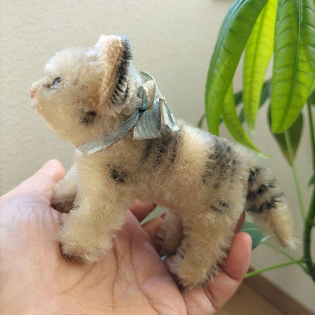 ビンテージ　シュタイフ　Tabby キャット　猫