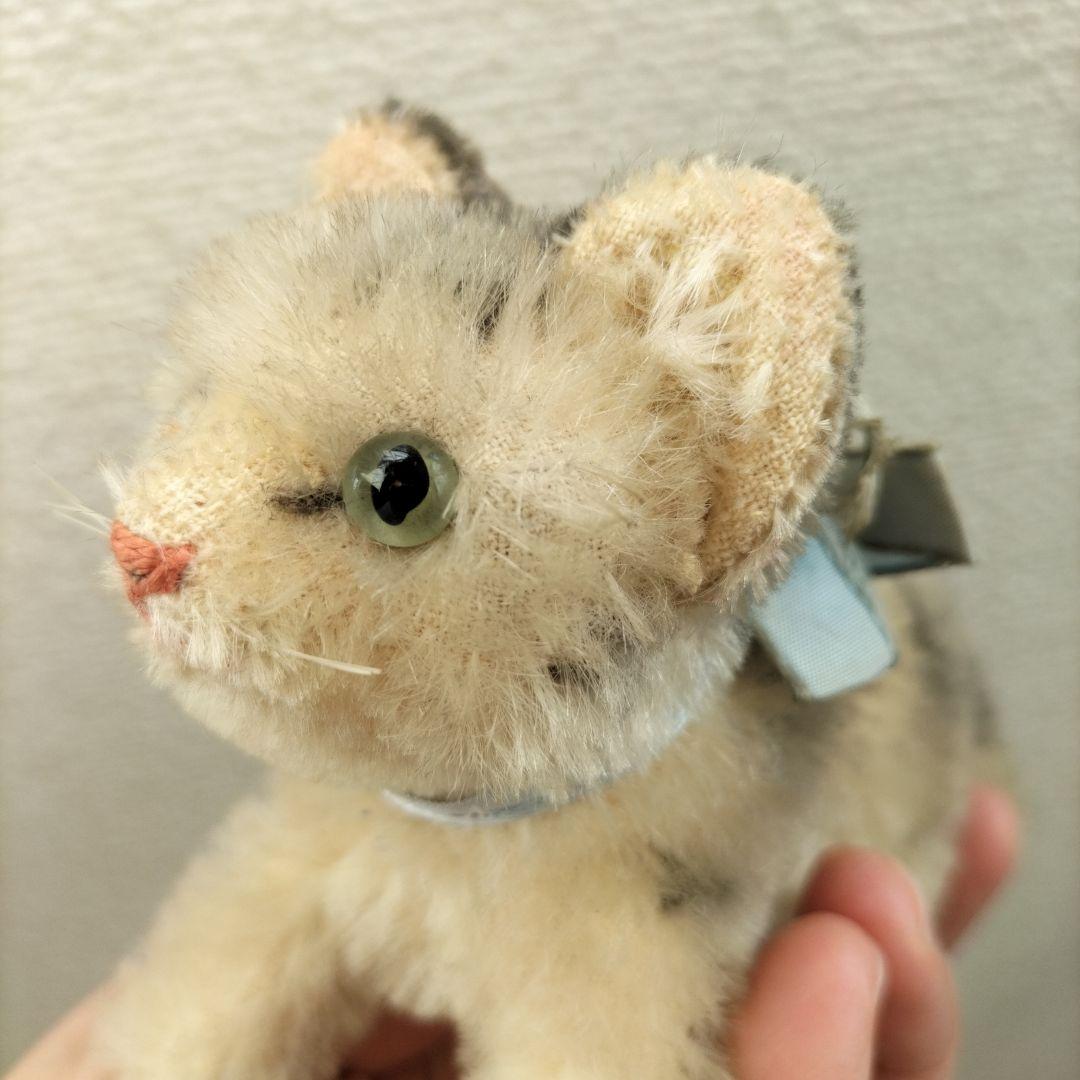 ビンテージ　シュタイフ　Tabby キャット　猫