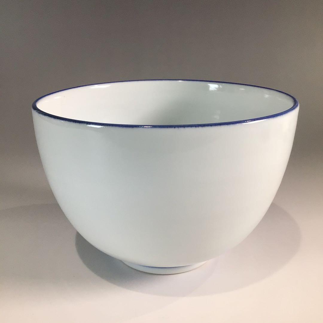 Ｐ６６９　茶碗　『近藤濶造』『久田宗也　尋牛斎　箱書』『染付松絵』　共箱　茶道具