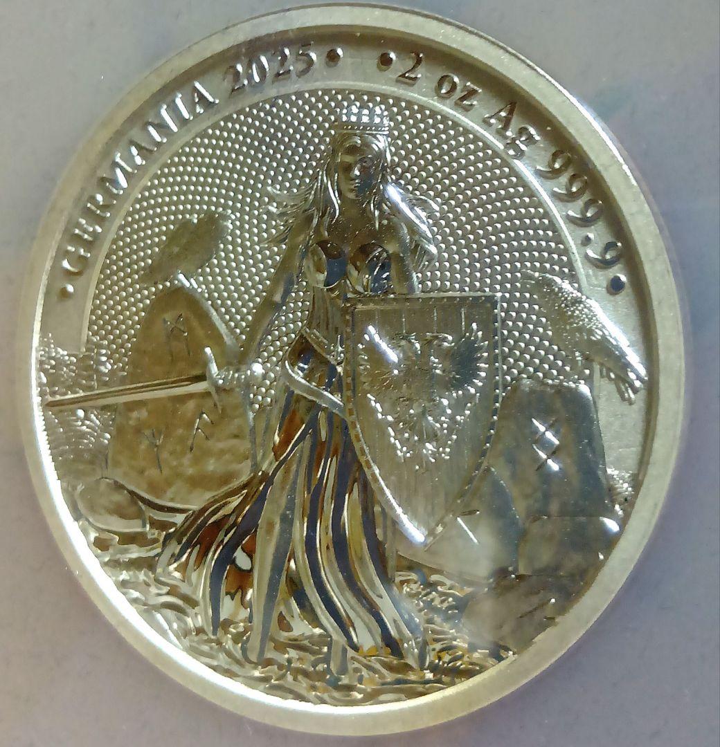 2025 MS70 ゲルマニア 2オンス 銀貨 1000枚限定 NGC PCGS