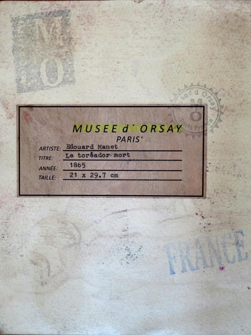 エドゥアール マネ 死せる闘牛士 ミクストメディア 油彩 水彩