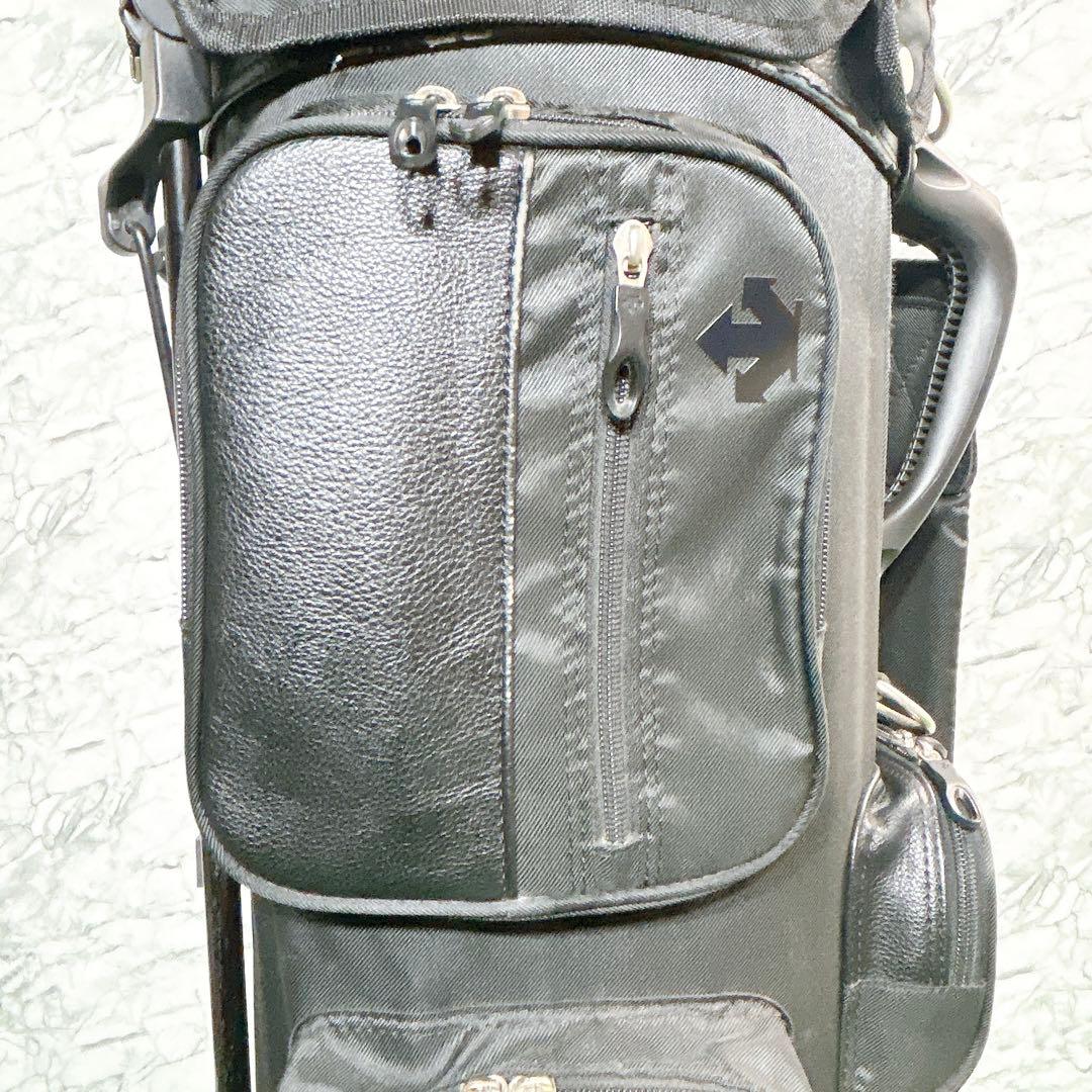 DESCENTE デサント 軽量 キャディバッグ オールブラック スタンド付き