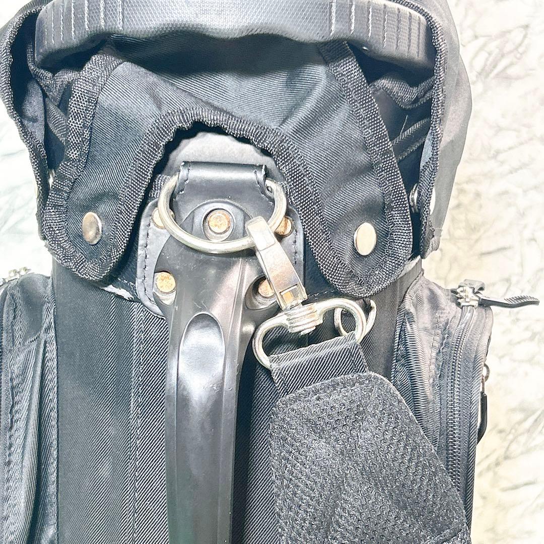 DESCENTE デサント 軽量 キャディバッグ オールブラック スタンド付き