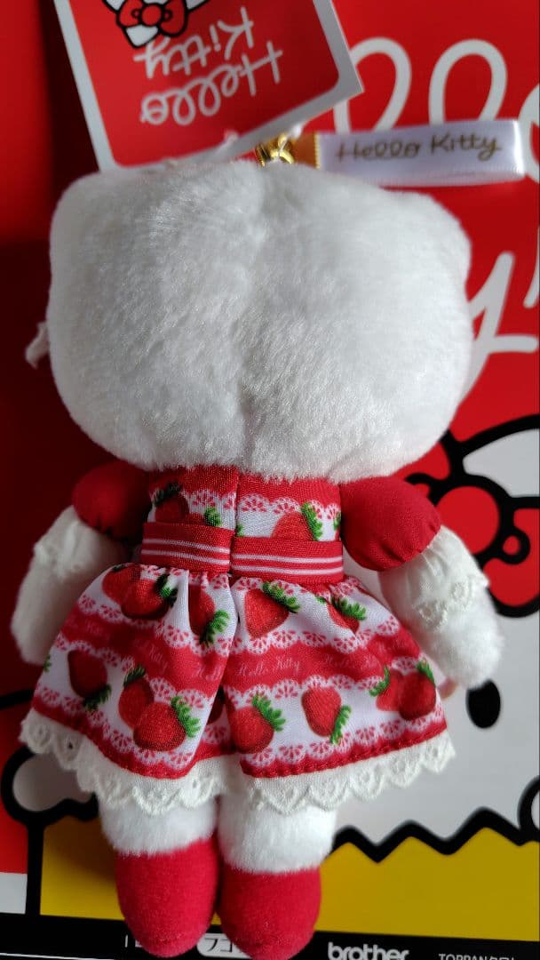 ハローキティ展 マスコットホルダー いちごドレス 千鳥格子 2点セット
