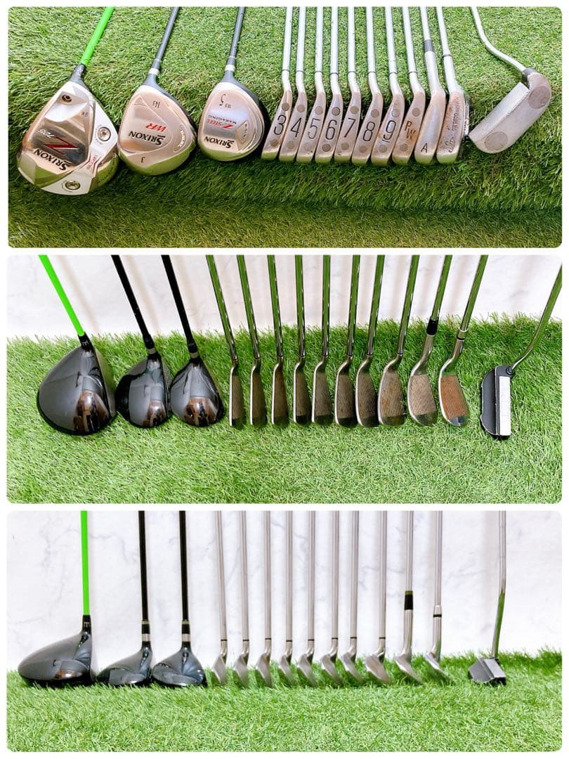 H8.スリクソン　初心者オススメ　ゴルフクラブ　メンズセット　右利き　14本