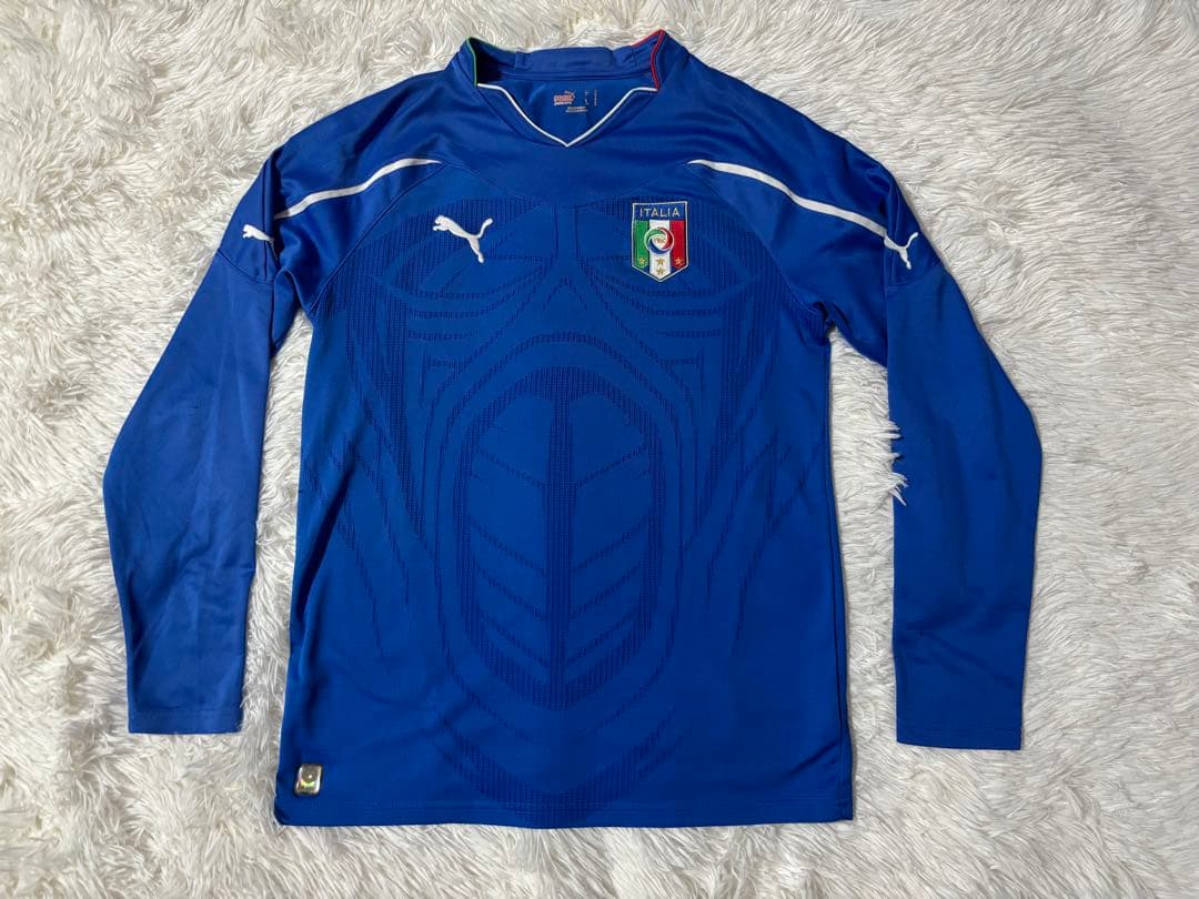 PUMA プーマ サッカー イタリア代表ゲームシャツ 長袖ユニフォーム 2010
