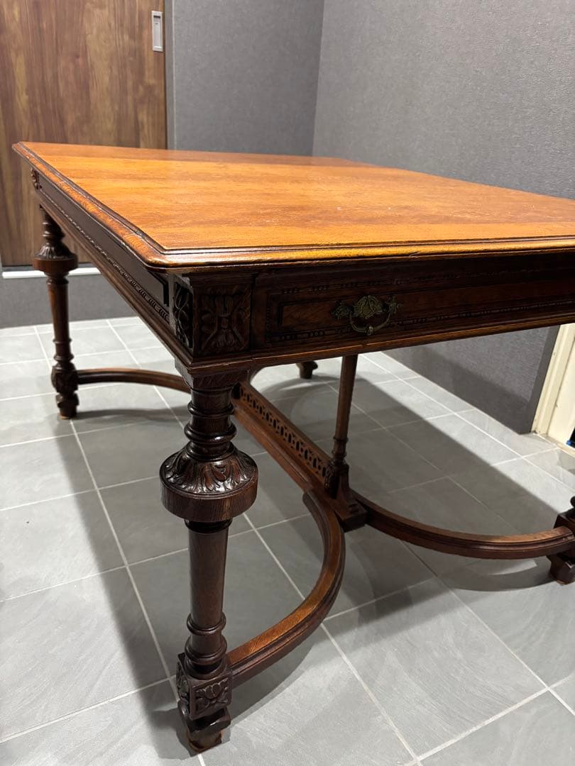 アンティーク　センターテーブル　オーク材テーブル　40万