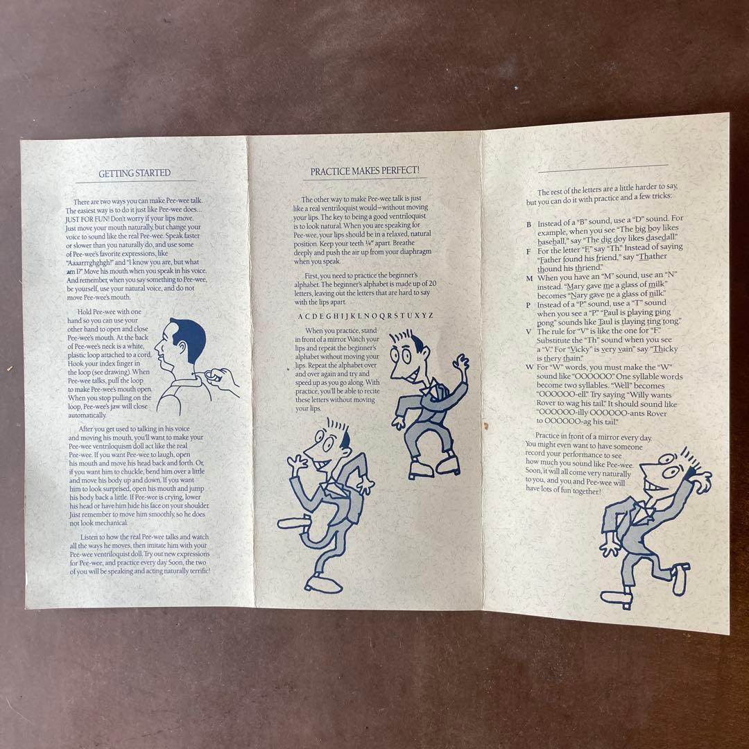 Rare! 80s PEE-WEE HERMAN MATCHBOX腹話術人形