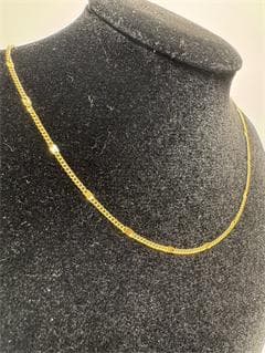 《美品/日本製18金》K18ゴールドチェーンネックレス2.2g