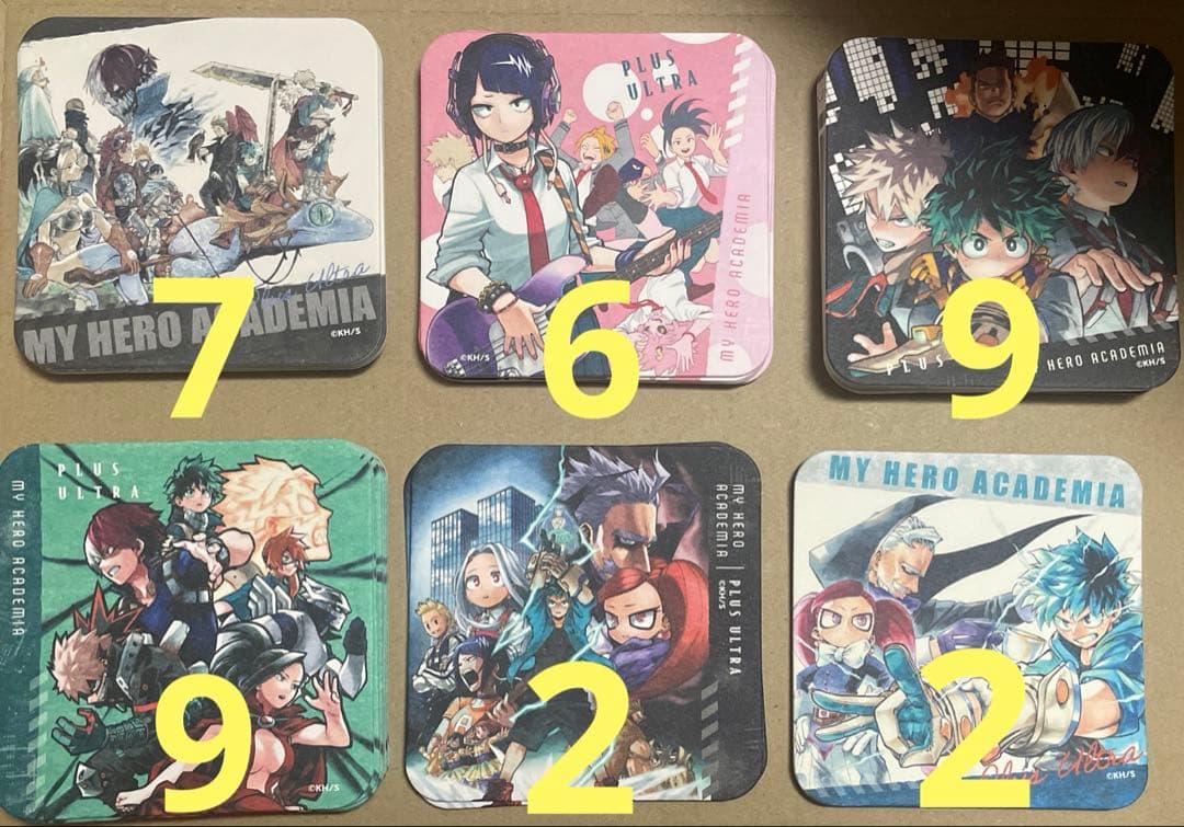 【画像3枚あり・バラ売り可】僕のヒーローアカデミア アートコースター