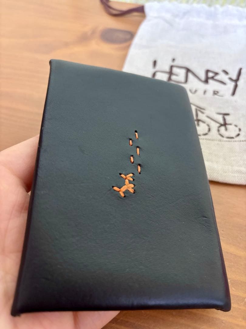 美品　HENRY CUIR カードケース　ブラック