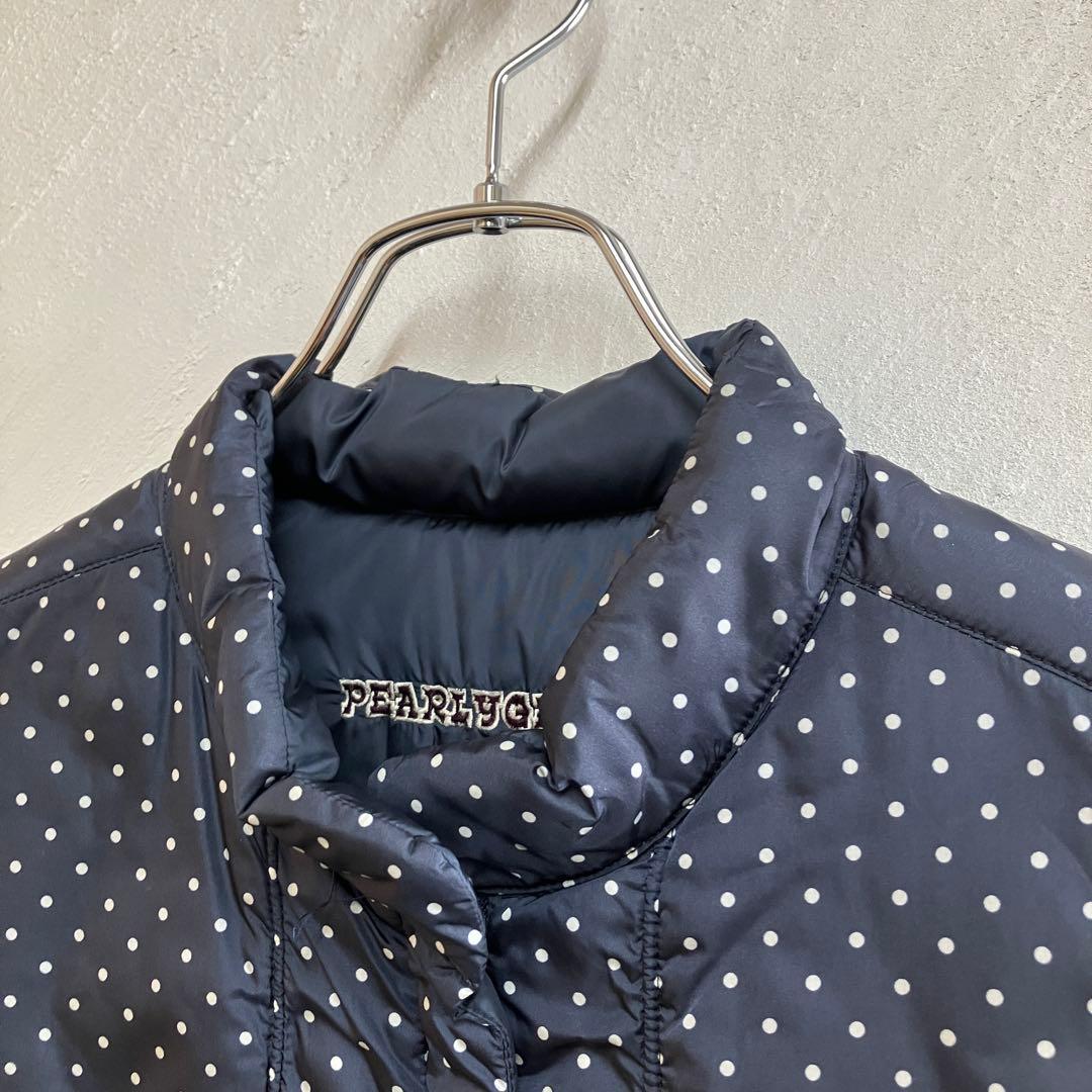 美品 PEARLY GATES ドット柄 リバーシブル ダウンベスト