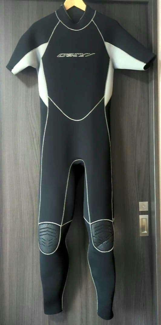 美品★CARVY　カービー　ウエットスーツ 3/2mm シーガルブラック×グレー