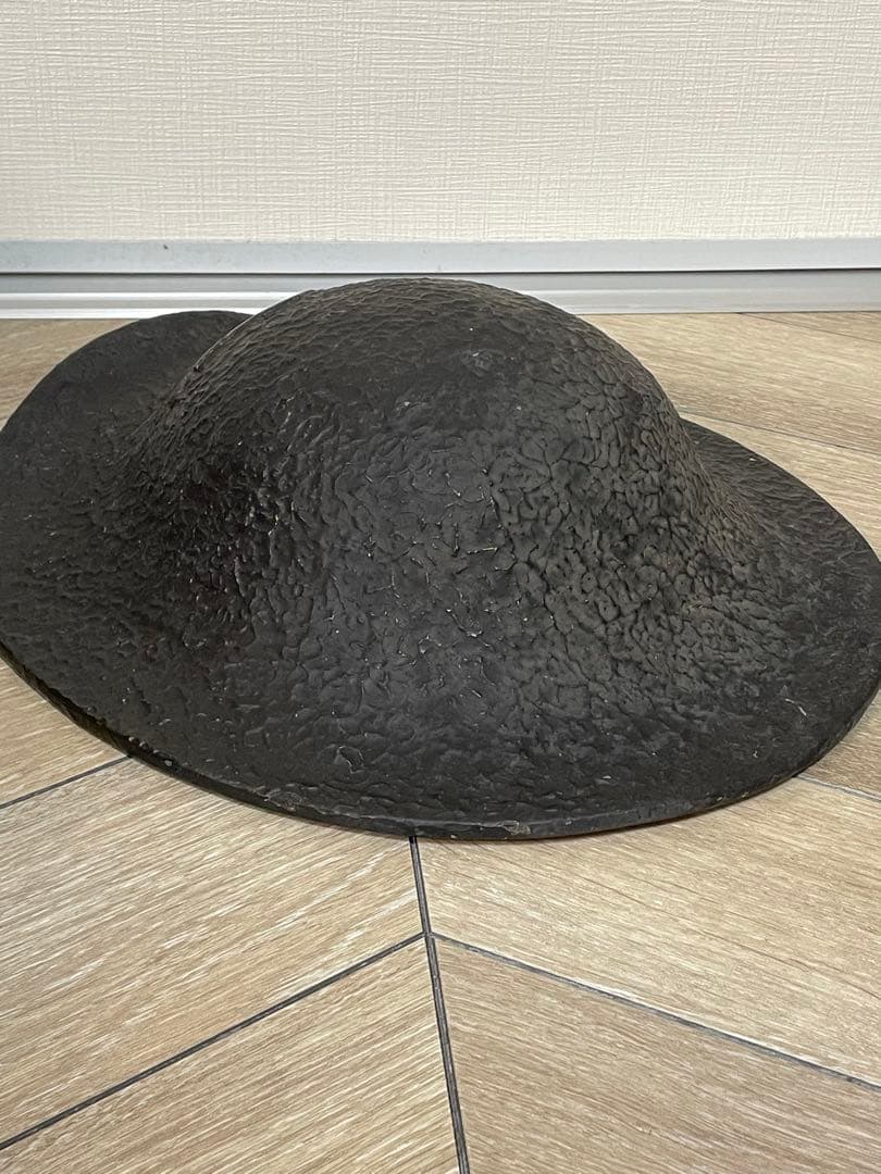 ★時代品★陣笠　兜　戦国　武将　大名　江戸時代　黒漆塗　家紋　武具　骨董　古美術