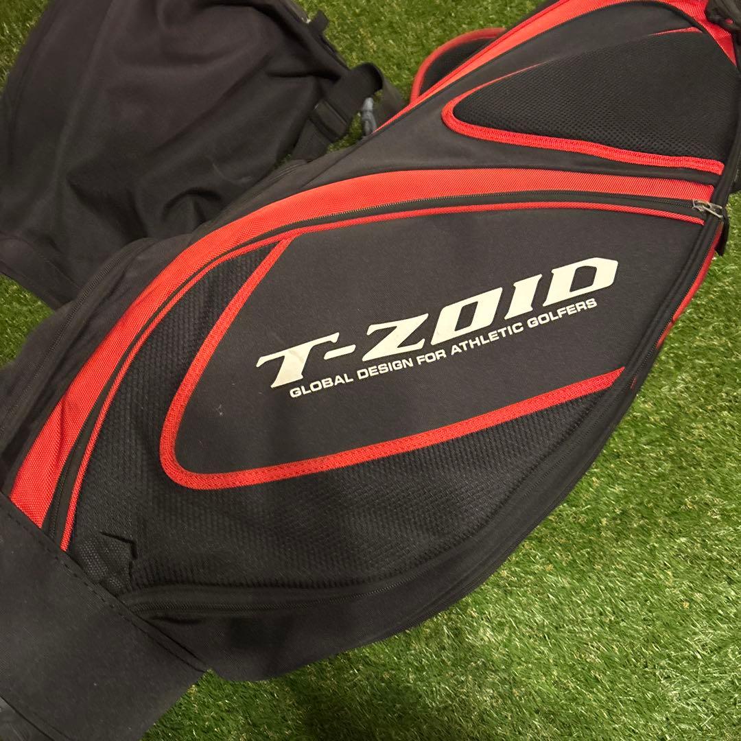 ミズノ　Mizuno T-ZOID キャディバッグ 黒赤