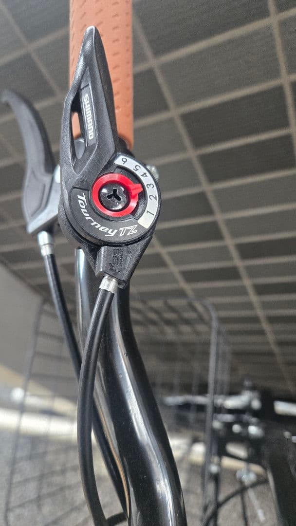 折りたたみ自転車 黒 茶色サドル