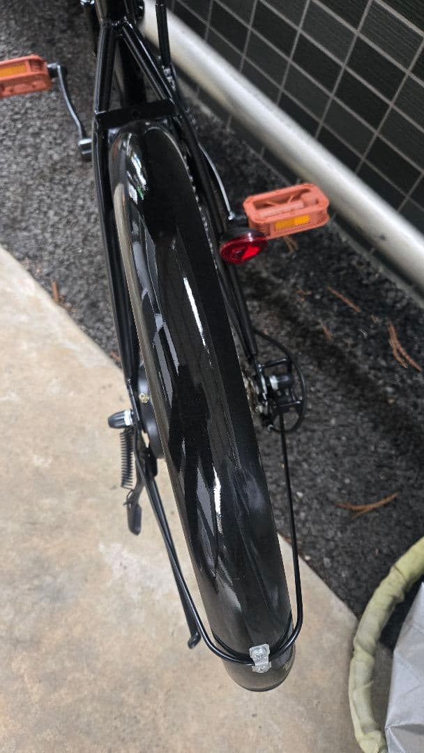 折りたたみ自転車 黒 茶色サドル