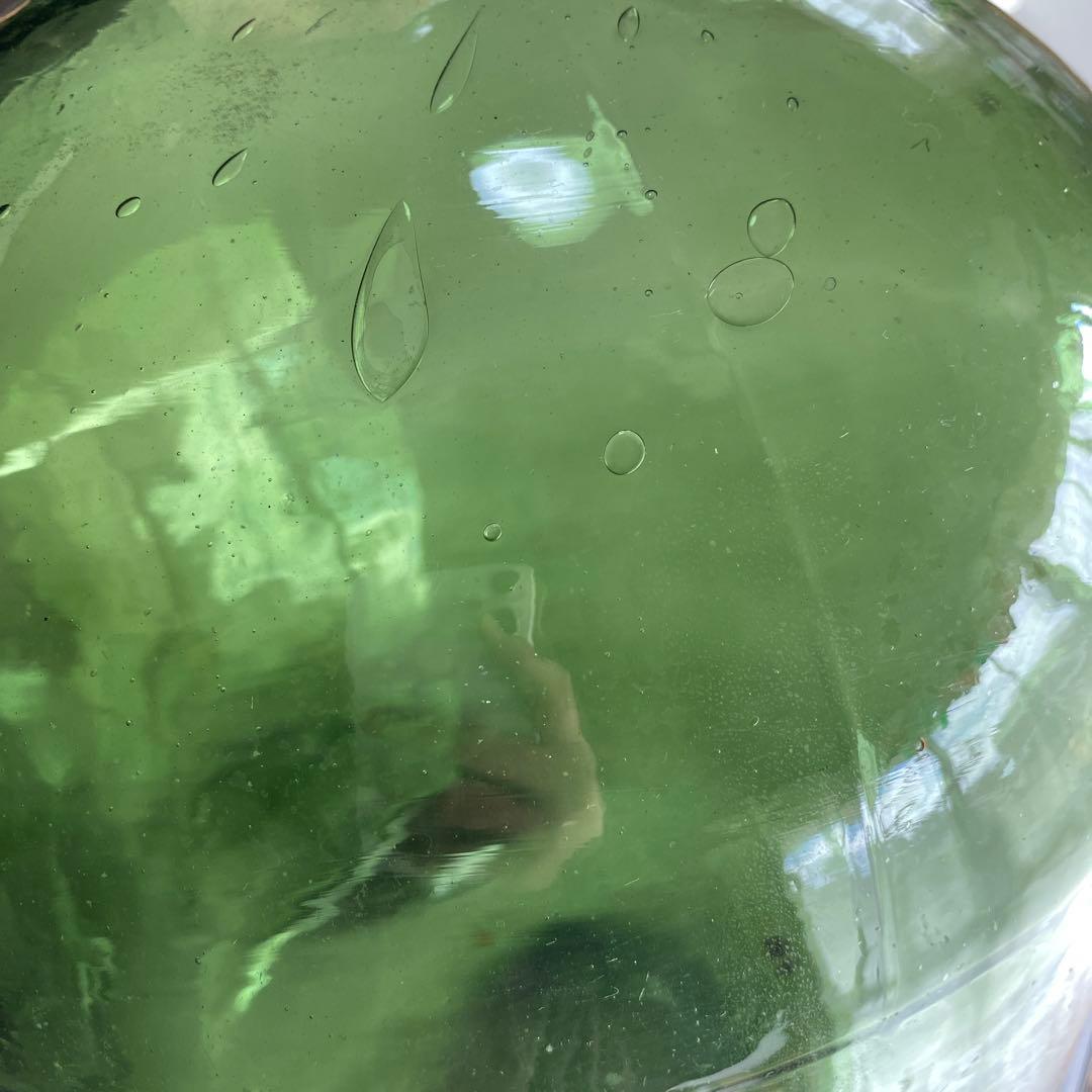 昭和レトロ 特大デミジョンボトル ガラス瓶 緑 花瓶 アンティーク 高さ47cm