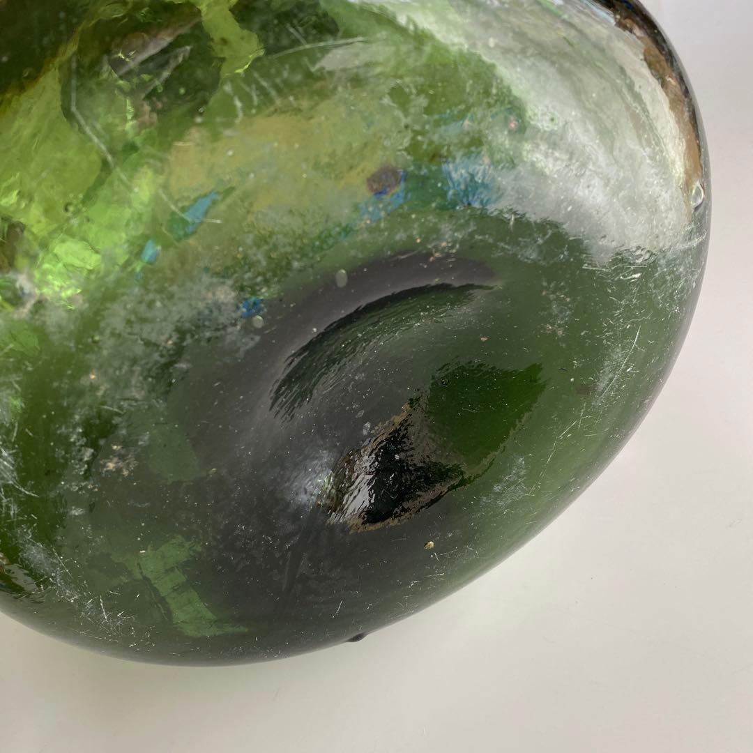 昭和レトロ 特大デミジョンボトル ガラス瓶 緑 花瓶 アンティーク 高さ47cm