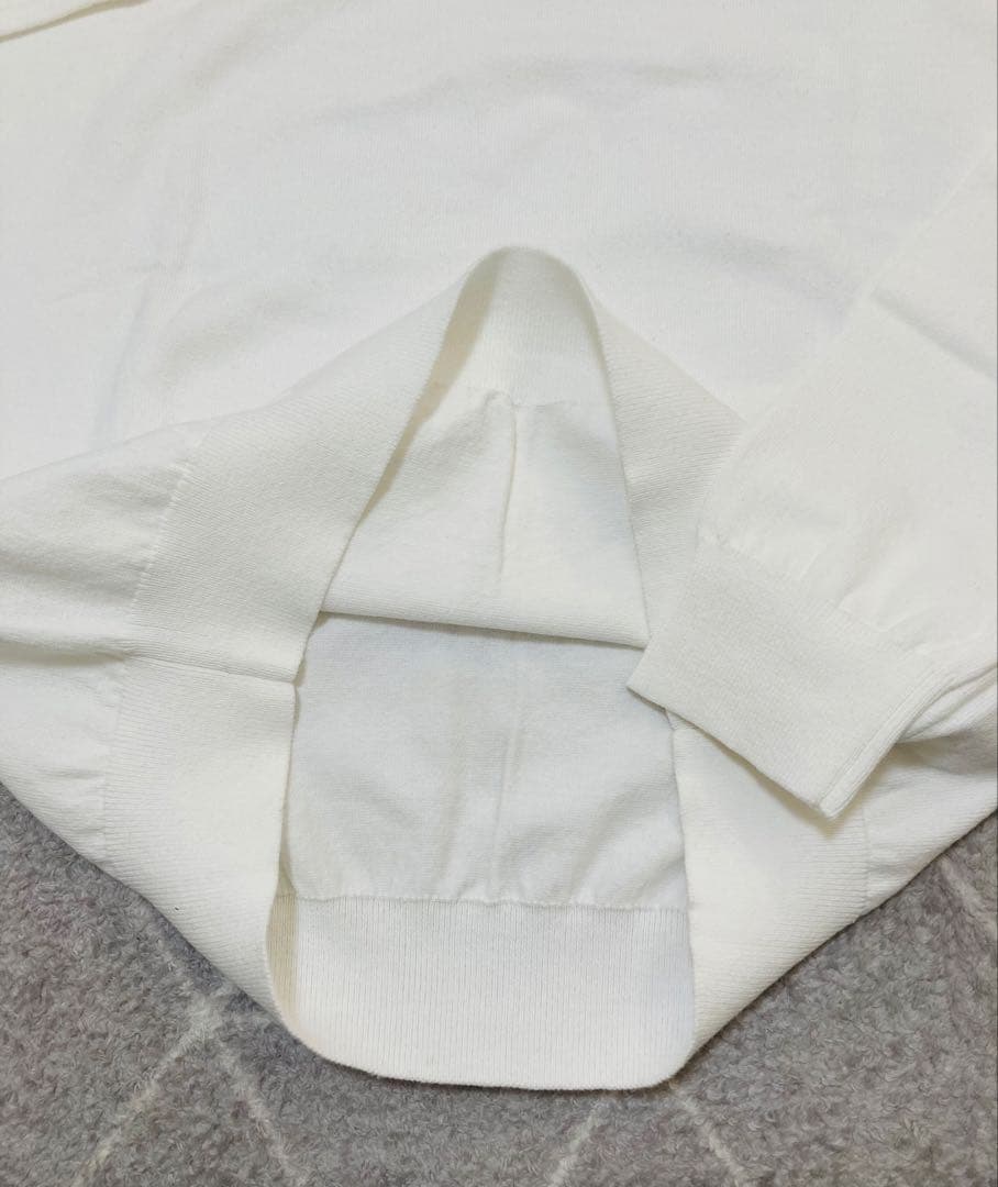 新品 ジャックバニー カシミヤタッチタートルネックニット(6)サイズLL/白